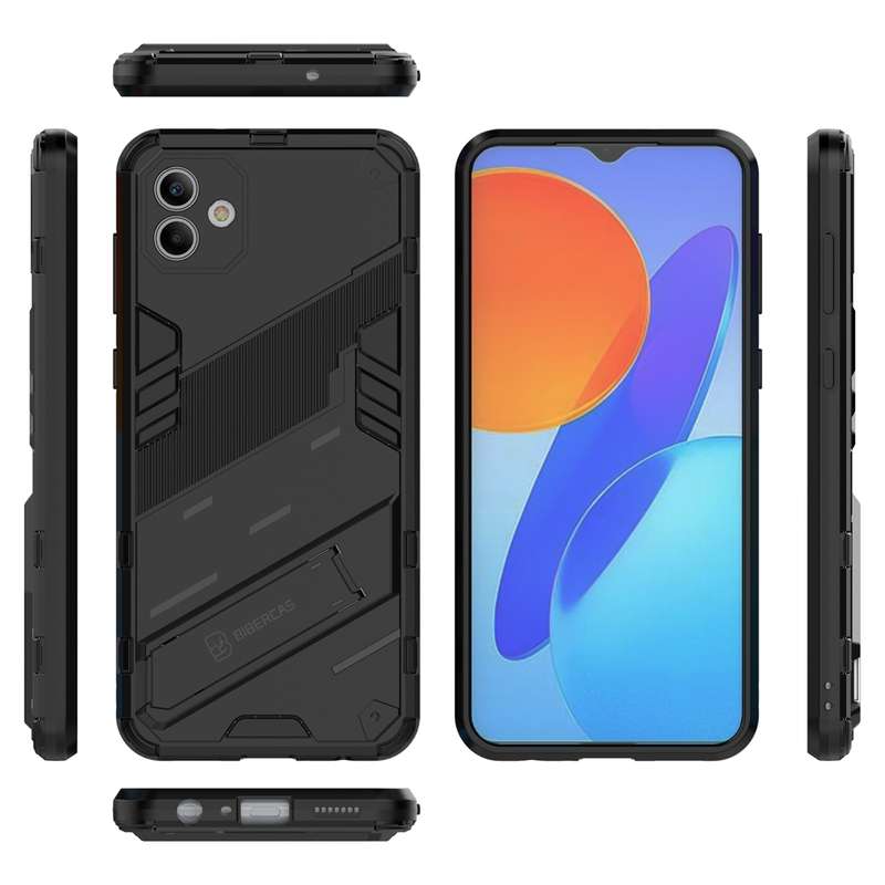 For Samsung Galaxy A04 4G Punk Armor 2 in 1 PC + TPU Shockproof Phone Case(Black)