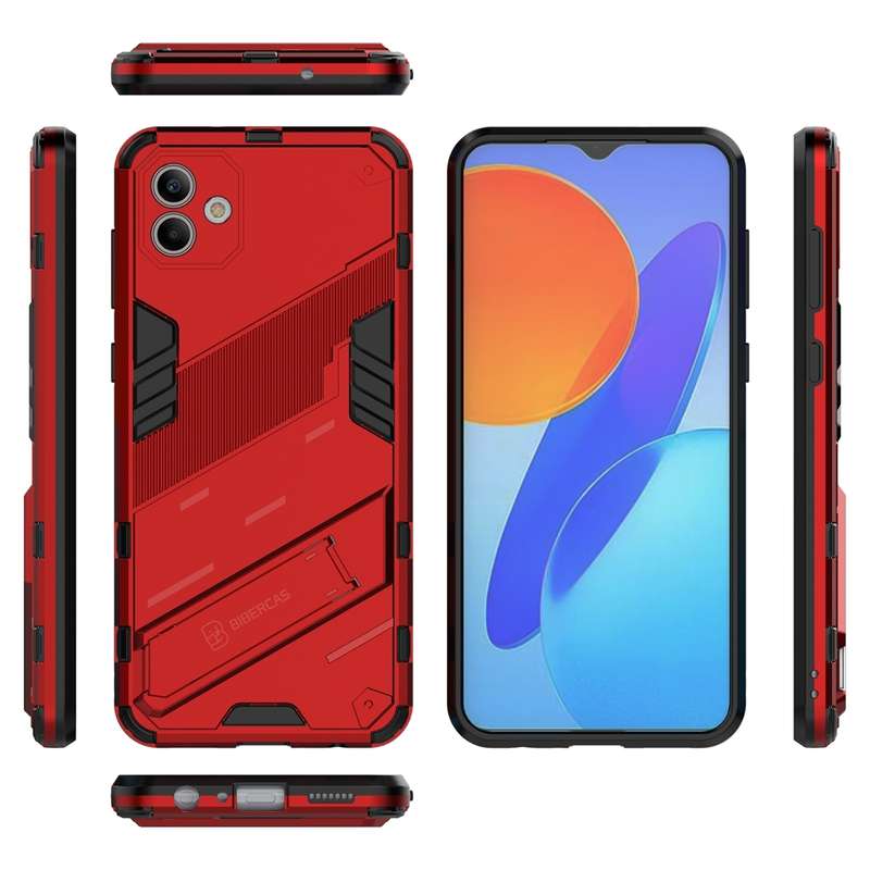 For Samsung Galaxy A04 4G Punk Armor 2 in 1 PC + TPU Shockproof Phone Case(Black)