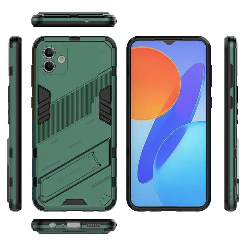 For Samsung Galaxy A04 4G Punk Armor 2 in 1 PC + TPU Shockproof Phone Case(Black)