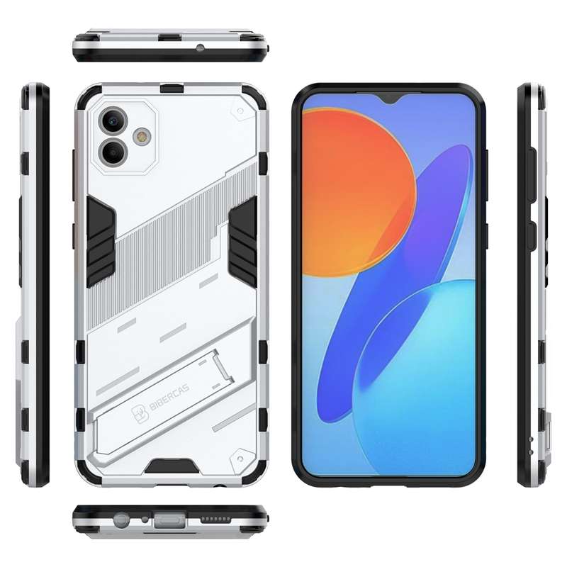 For Samsung Galaxy A04 4G Punk Armor 2 in 1 PC + TPU Shockproof Phone Case(Black)