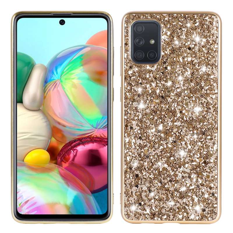 For Galaxy Note10 Lite / A81 Glitter Powder Shockproof TPU Protective Case(Silver)