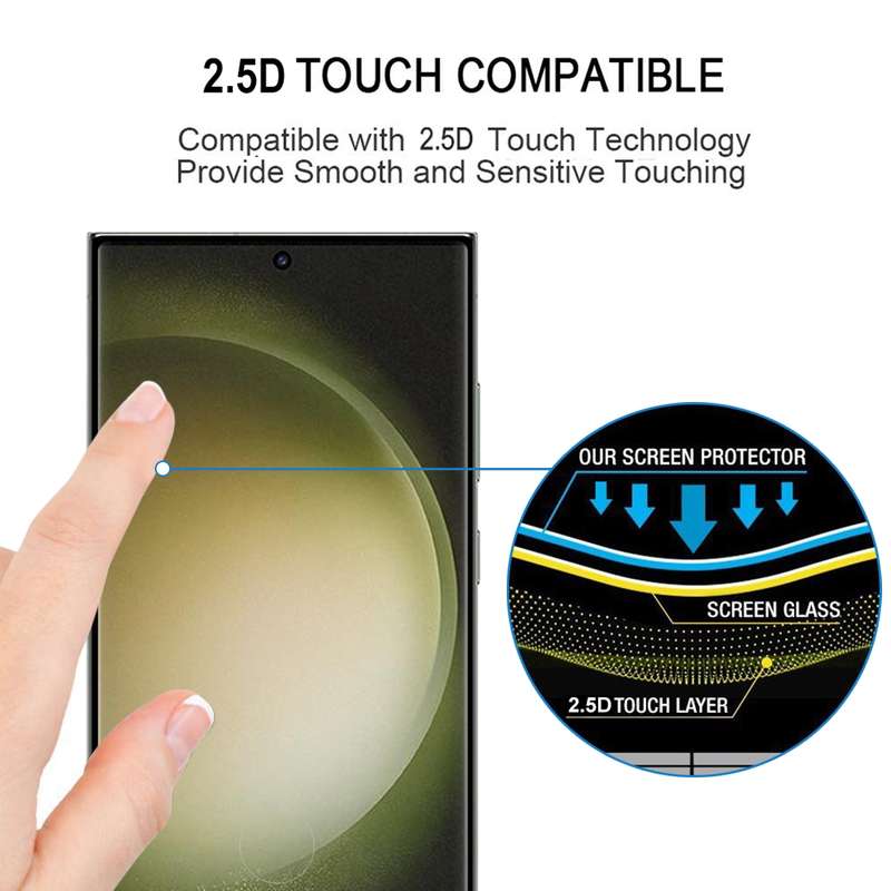 For Samsung Galaxy S23 Ultra 5G 25pcs 3D Curved Edge Full Screen Full Glue Tempered Glass Film