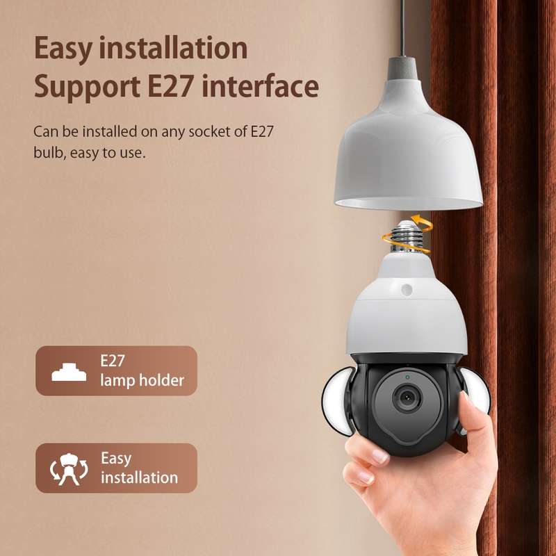 ST-426E-5MP-TY 5MP E27 Light Bulb Floodlight Camera