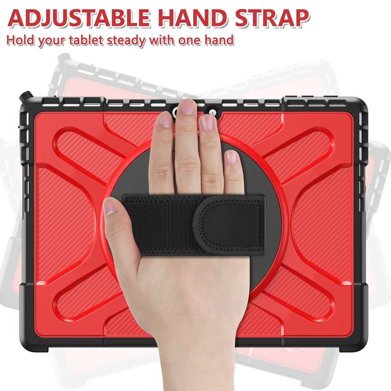 For MicroSoft Surface Pro 9 / 10 / 11 Rotatable Kickstand Grip Shockproof Tablet Case(Black)