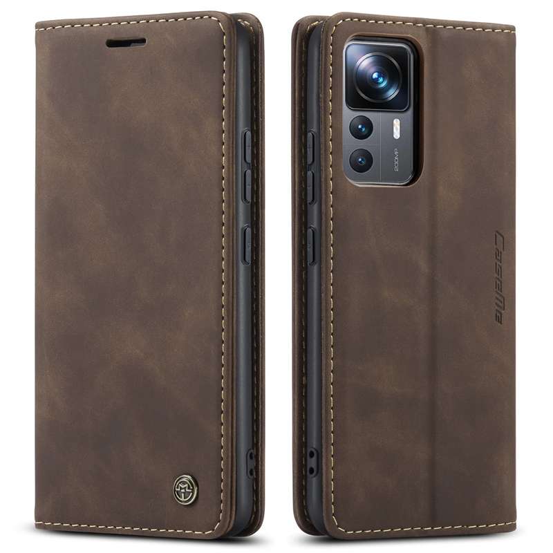 For Xiaomi 12T / 12T Pro CaseMe 013 Multifunctional Horizontal Flip Leather Phone Case(Black)