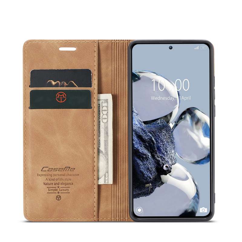 For Xiaomi 12T / 12T Pro CaseMe 013 Multifunctional Horizontal Flip Leather Phone Case(Black)