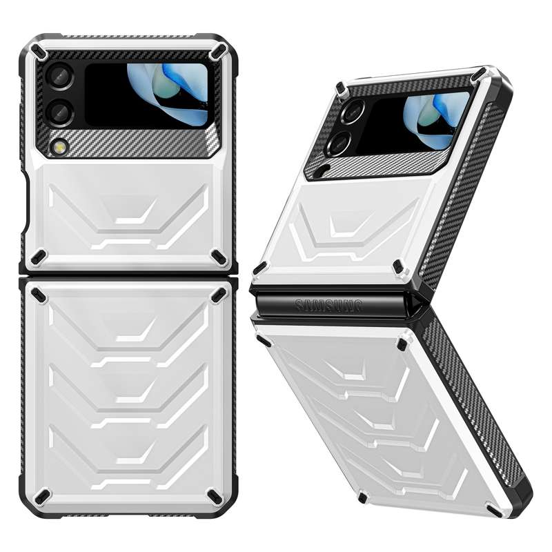 For Samsung Galaxy Z Flip4 5G SM-F721 Armored All-inclusive Shockproof Folding Phone Case(Black)