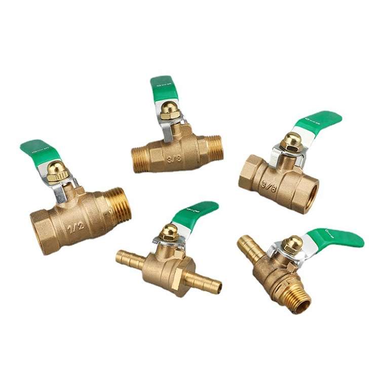 LAIZE Pneumatic Hose Connector Thickened Brass Ball Valve, Size:Outside 3 Point-Barb 8mm
