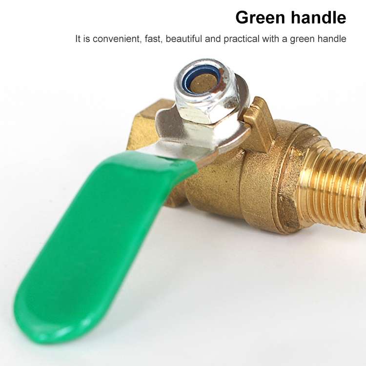 LAIZE Pneumatic Hose Connector Thickened Brass Ball Valve, Size:Outside 3 Point-Barb 8mm