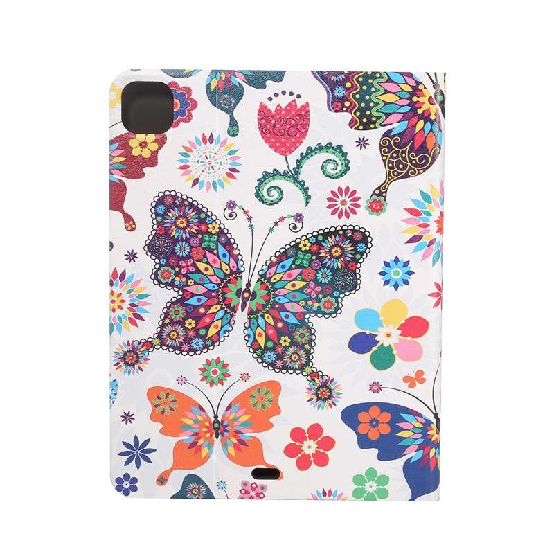 For iPad Pro 11 2022/2021/2020/2018 / Air 10.9 2022/2020 Painted Voltage Pen Slot Tablet Smart Case(