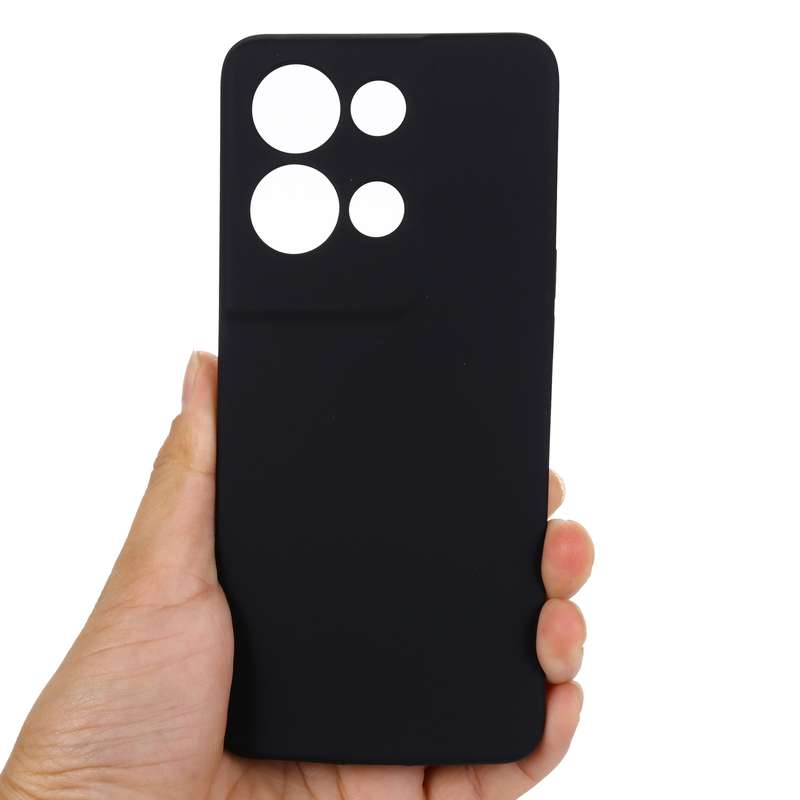 For OPPO Reno8 Pro 5G Global Pure Color Liquid Silicone Shockproof Phone Case(Black)