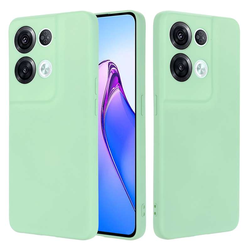 For OPPO Reno8 Pro 5G Global Pure Color Liquid Silicone Shockproof Phone Case(Black)