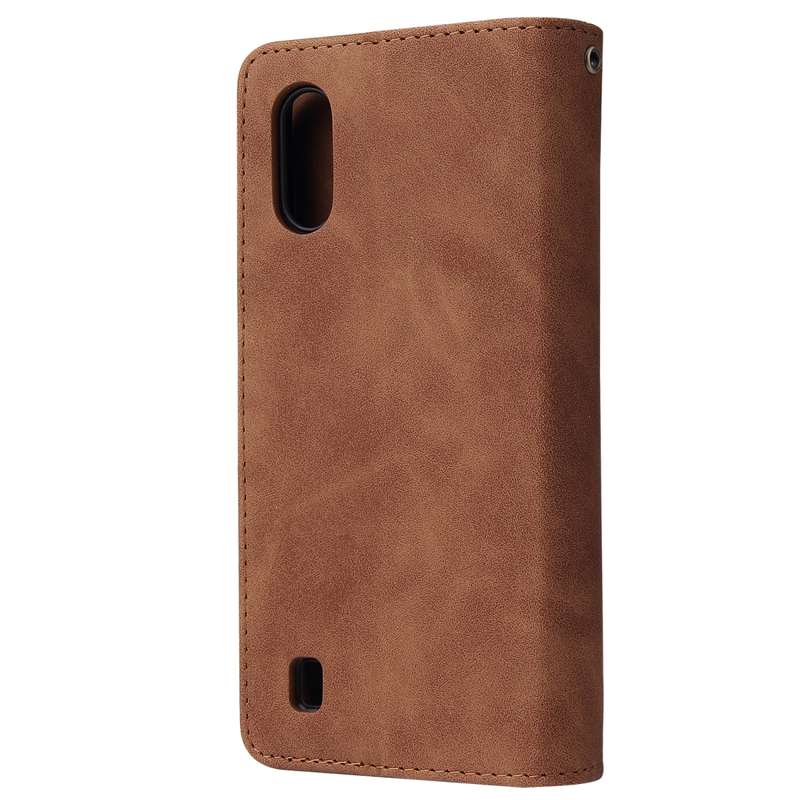 For Galaxy A01 Multifunctional Horizontal Flip Leather Case, with Card Slot & Holder & Zipper Wallet