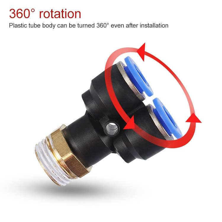 PX12-03 LAIZE Plastic Y-type Tee Male Thread Pneumatic Quick Connector