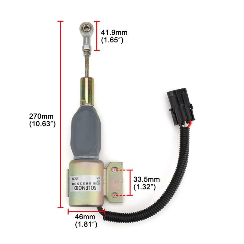 For Cummins / Hyundai 24V Eengine Shutdown Solenoid Valve SA-4756-24 3932530
