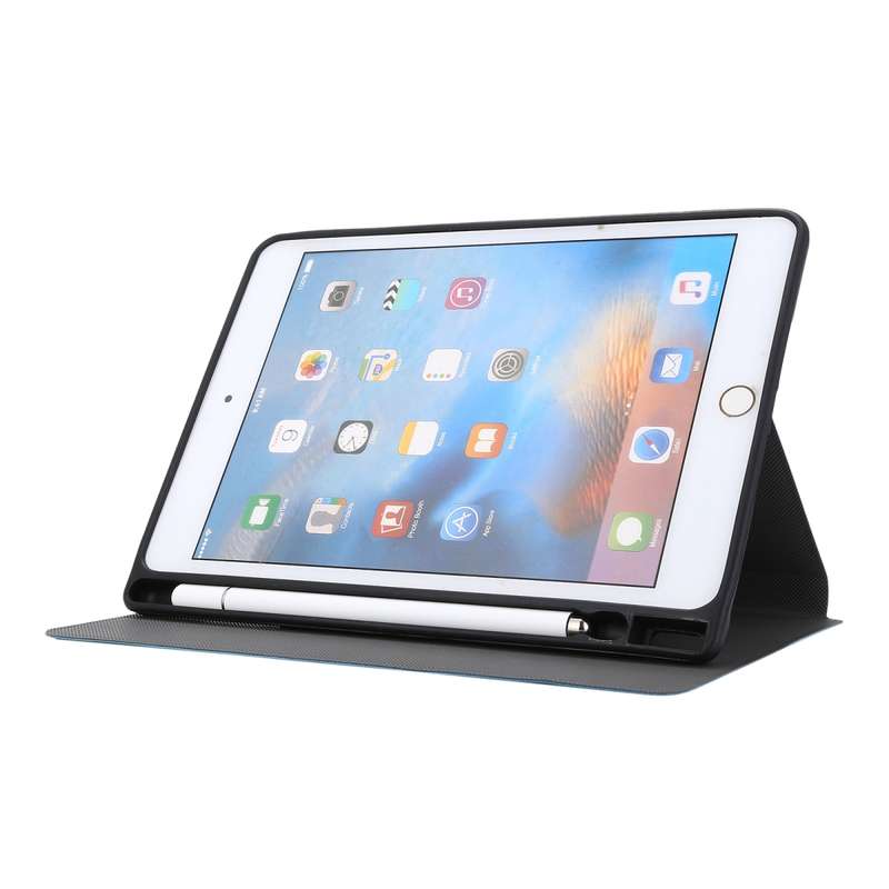 For iPad mini 5 / 4 / 3 / 2 / 1 Electric Pressed Texture Horizontal Flip Leather Case with Holder &
