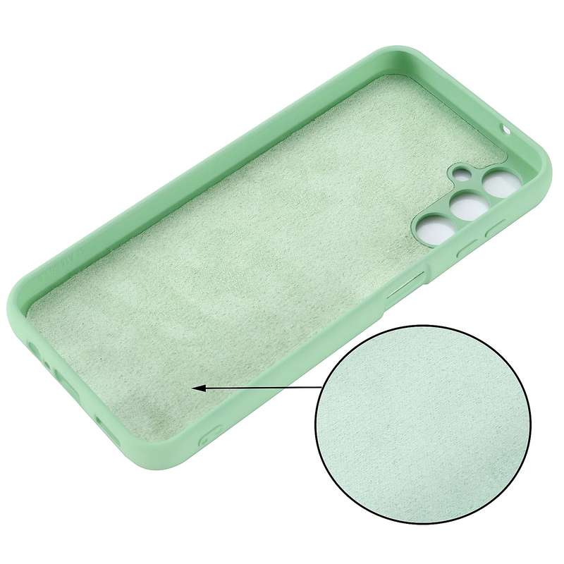 For Samsung Galaxy A14 5G Solid Color Liquid Silicone Shockproof Full Coverage Phone Case(Green)