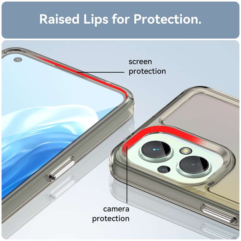 For OPPO Reno7 Z 5G Candy Series TPU Phone Case(Transparent Blue)