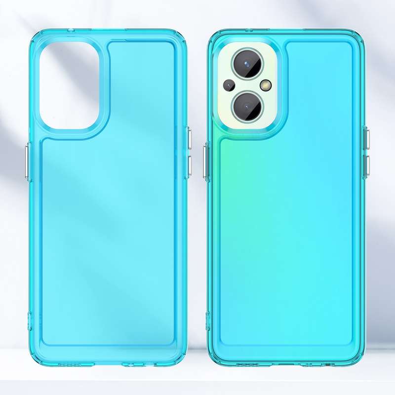 For OPPO Reno7 Z 5G Candy Series TPU Phone Case(Transparent Blue)