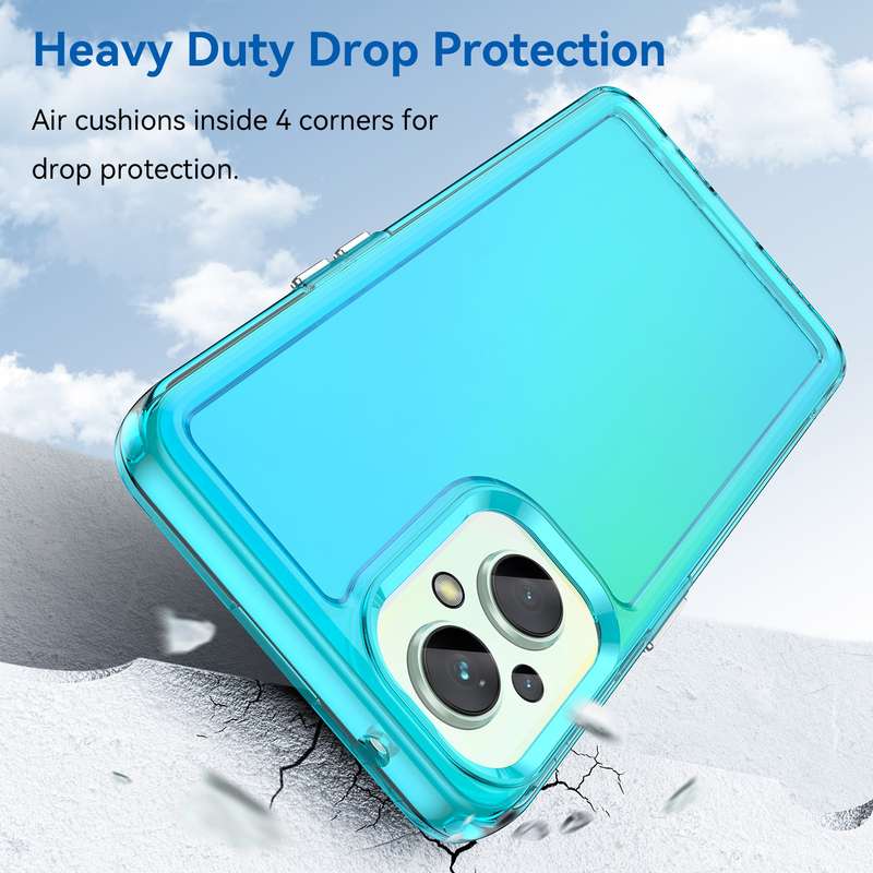 For OPPO Reno7 Z 5G Candy Series TPU Phone Case(Transparent Blue)