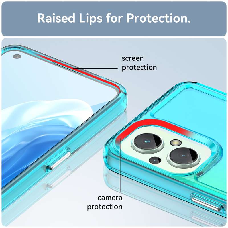 For OPPO Reno7 Z 5G Candy Series TPU Phone Case(Transparent Blue)