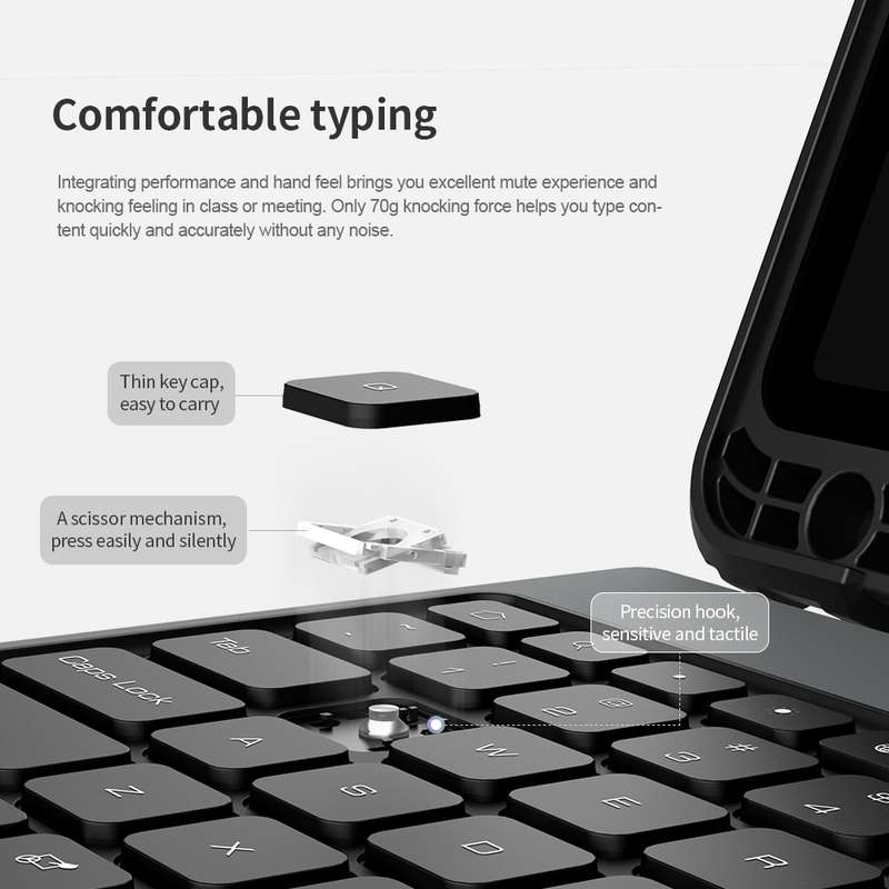 For Samsung Galaxy Tab S8+/S8+ 5G/S7+/S7 FE Nillkin Bumper Combo Keyboard Case