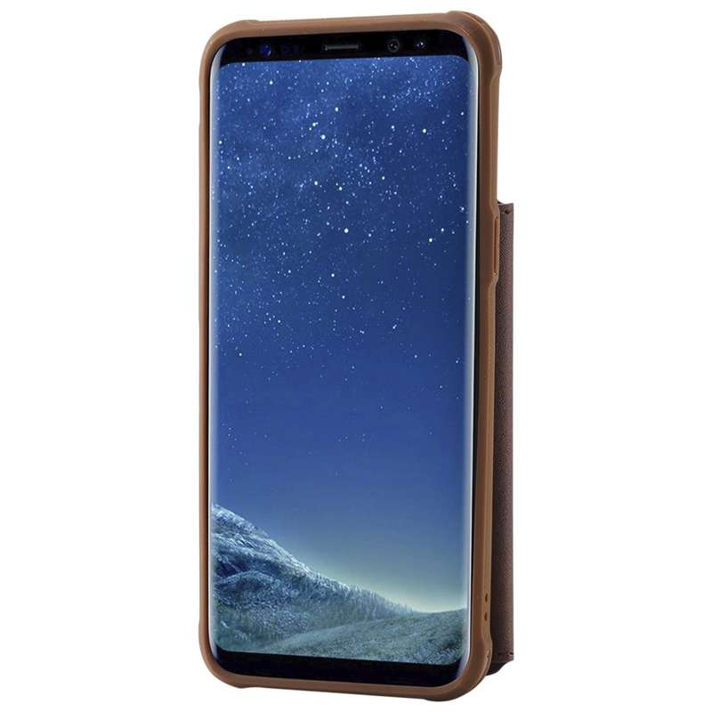 For Galaxy S8 Plus Zipper Shockproof Protective Case with Card Slots & Bracket & Photo Holder & Wall