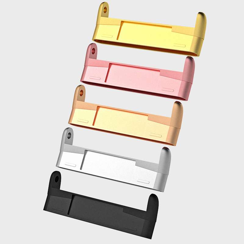 For Fitbit Versa 4 / Versa 3 / Sense 2 1 Pairs Watch Band Connector(Rose Pink)