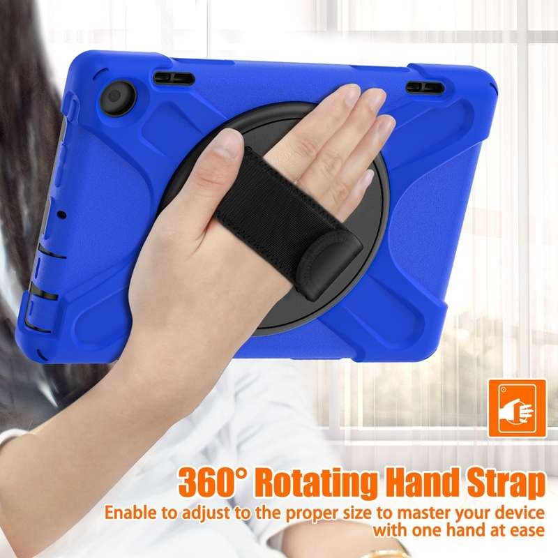 For Amazon Fire HD 8 2022 Hard PC Soft Silicone Full Body Protective Tablet Case(Black)