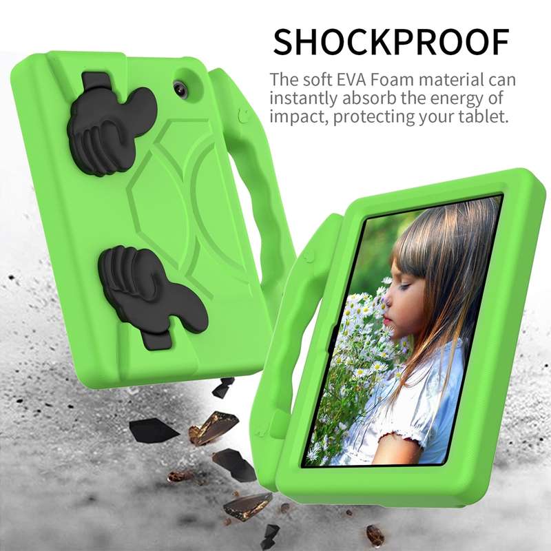 For Amazon Fire HD 8 2022 Hard PC Soft Silicone Full Body Protective Tablet Case(Black)