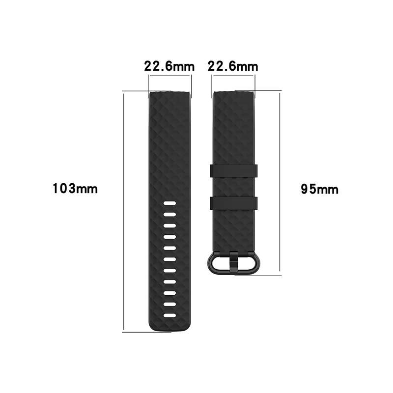 Color Buckle TPU Wrist Strap Watch Band for Fitbit Charge 4 / Charge 3 / Charge 3 SE, Size: S(Gray)