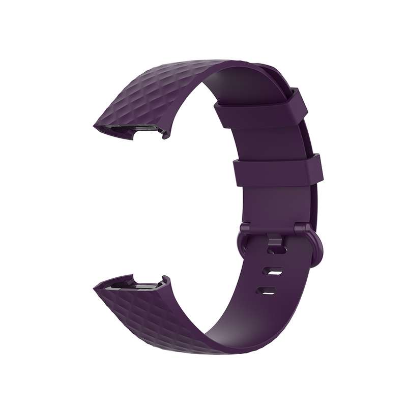 Color Buckle TPU Wrist Strap Watch Band for Fitbit Charge 4 / Charge 3 / Charge 3 SE, Size: L(Gray)
