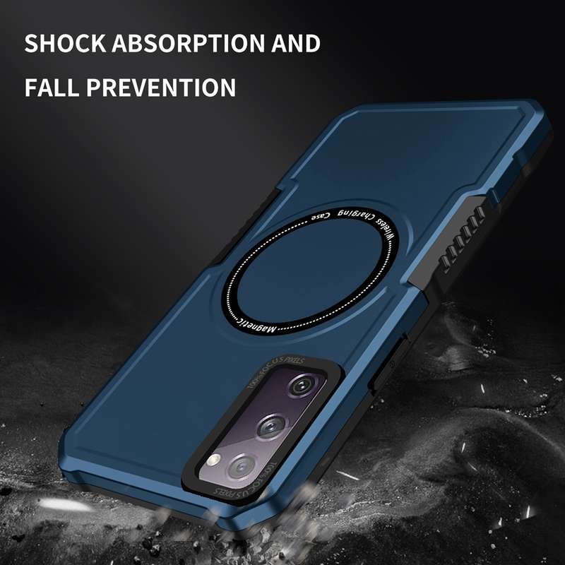 For Samsung Galaxy S20 FE MagSafe Shockproof Armor Phone Case(Black)