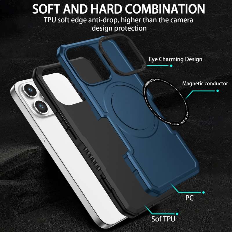 For Samsung Galaxy S20 FE MagSafe Shockproof Armor Phone Case(Black)