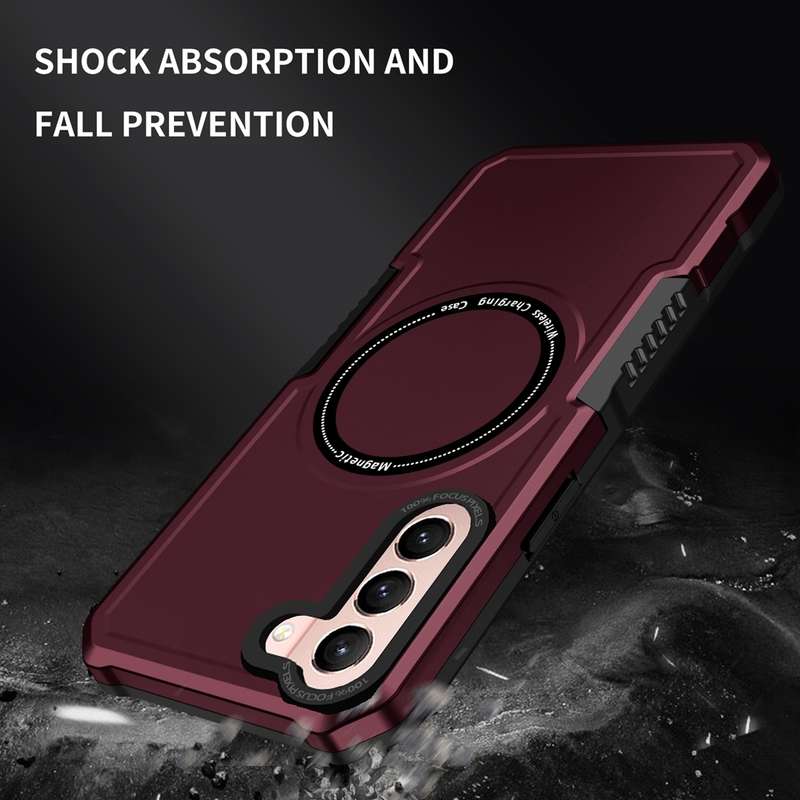 For Samsung Galaxy S21 5G MagSafe Shockproof Armor Phone Case(Black)