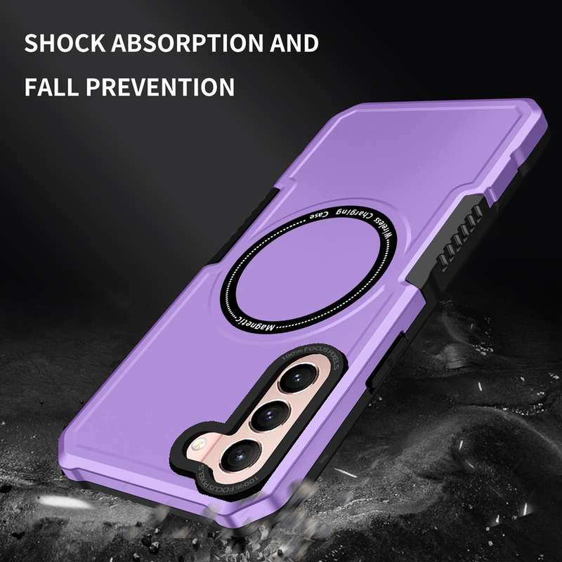 For Samsung Galaxy S21 5G MagSafe Shockproof Armor Phone Case(Black)