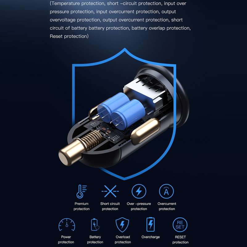 TOTUDESIGN 30W Car Fast Charging, Interface:USB-C / Type-C + USB-C / Type-C