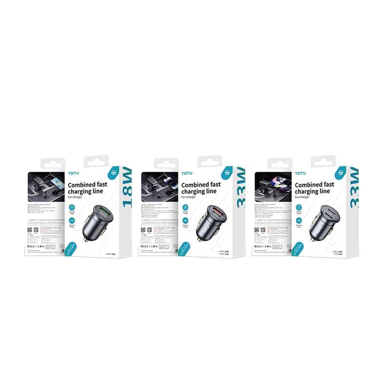 TOTUDESIGN 30W Car Fast Charging, Interface:USB-C / Type-C + USB-C / Type-C