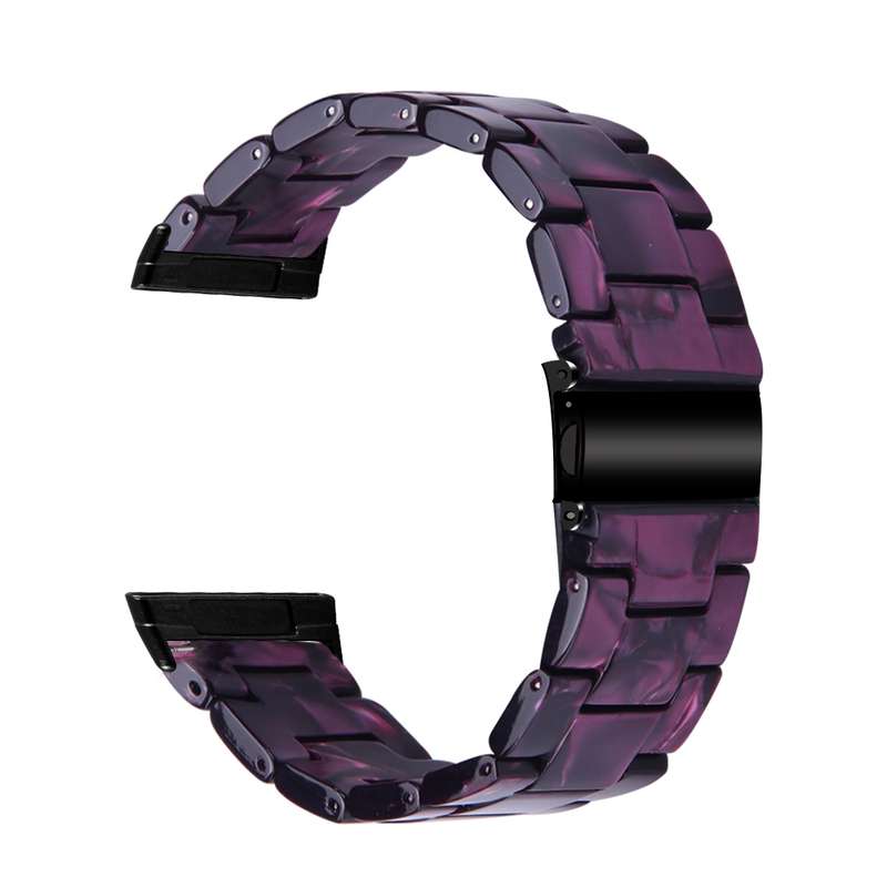 For Fitbit Versa 4 / Sense 2 Universal Resin Watch Band(Dark Grey)
