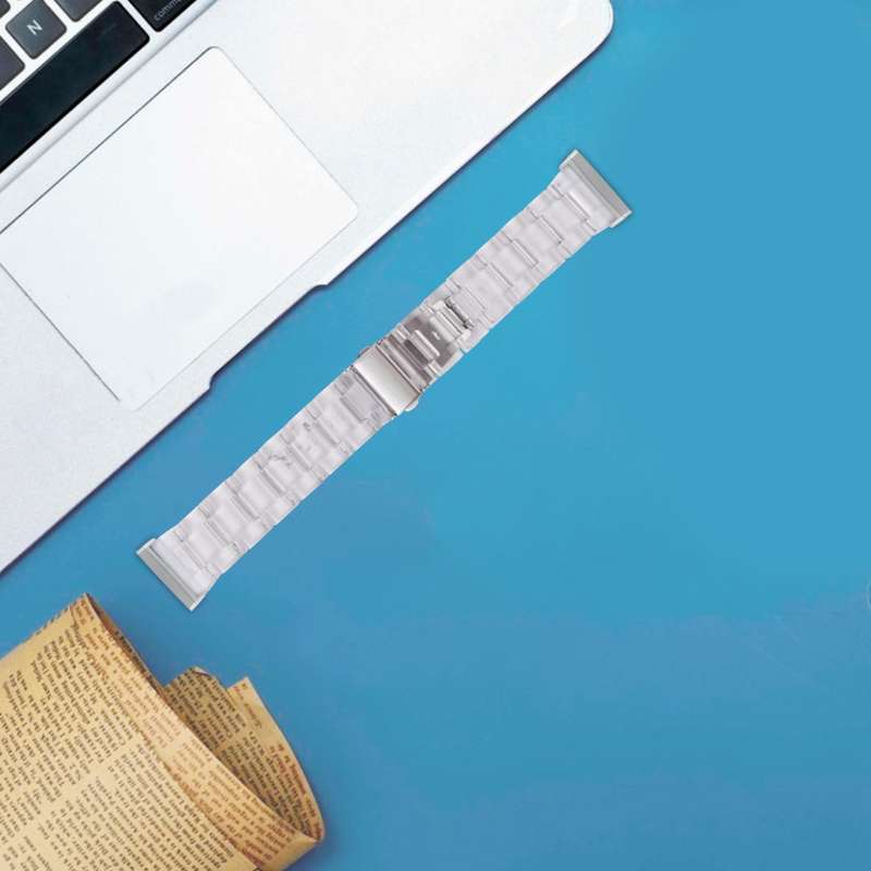 For Fitbit Versa 4 / Sense 2 Universal Resin Watch Band(Dark Grey)