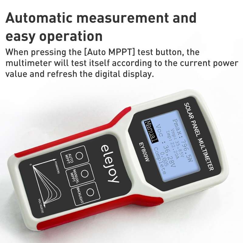 Elejoy EY800W 800W Solar Panel Power Supply Multimeter