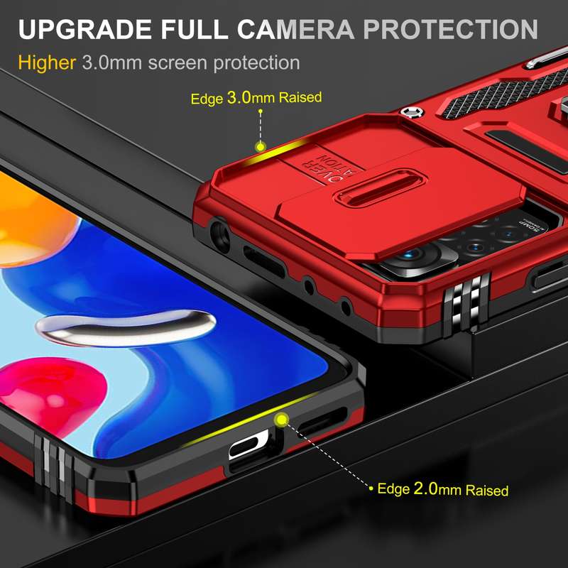 For Xiaomi Redmi Note 11 Pro Armor PC + TPU Camera Shield Phone Case(Grey)