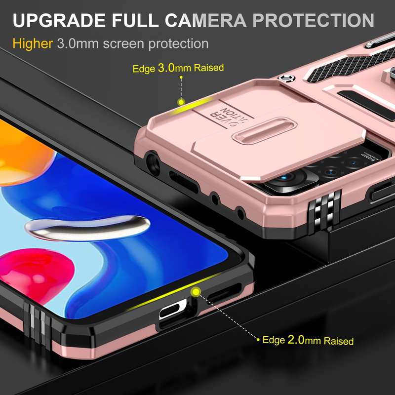 For Xiaomi Redmi Note 11 Pro Armor PC + TPU Camera Shield Phone Case(Grey)