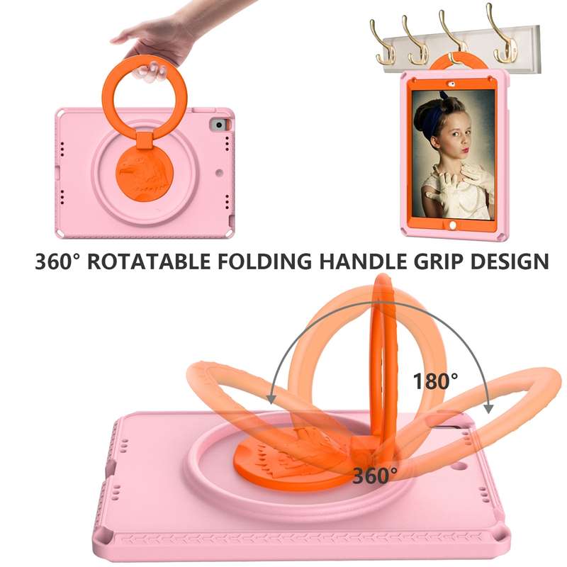 For iPad 5 / 7 / 6 / 8 / 9 EVA + PC Shockproof Tablet Case with Waterproof Frame(Pink)