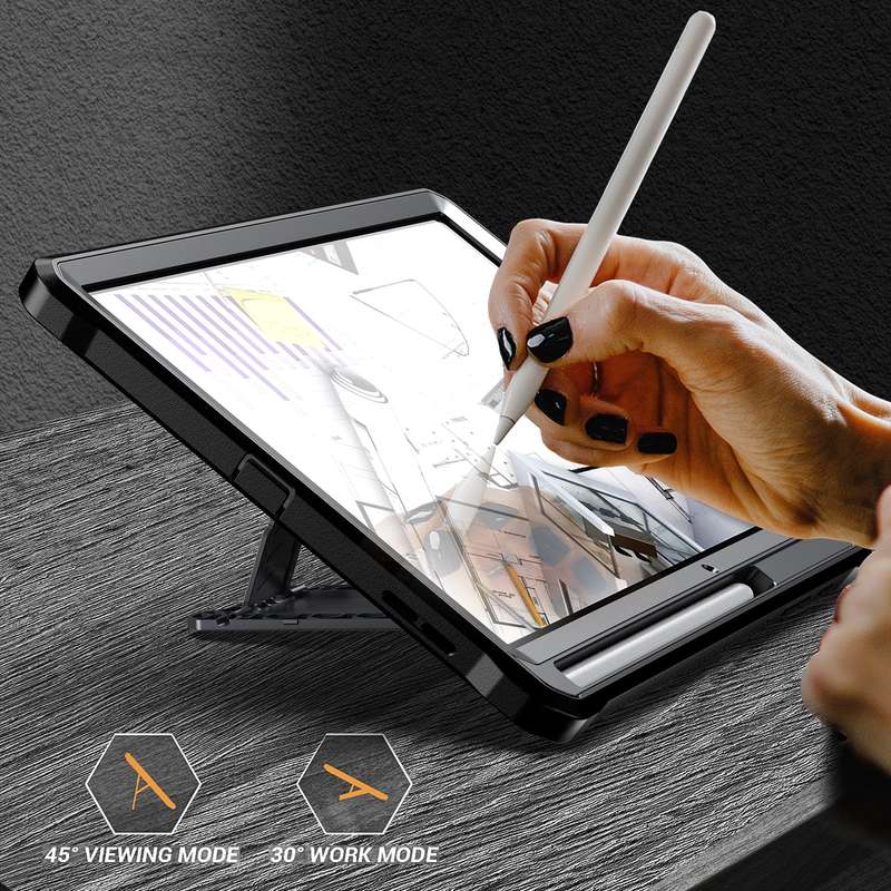 For Samsung Galaxy Tab S6 Lite Explorer PC + TPU Tablet Protective Case with Pen Slot(Black)