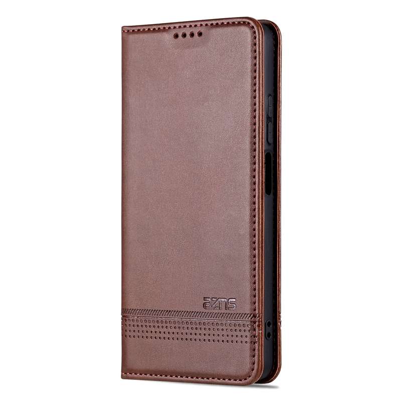 For Xiaomi Redmi Note 12 Pro 5G China / Note 12 Pro 5G+ China AZNS Magnetic Calf Texture Flip Leathe