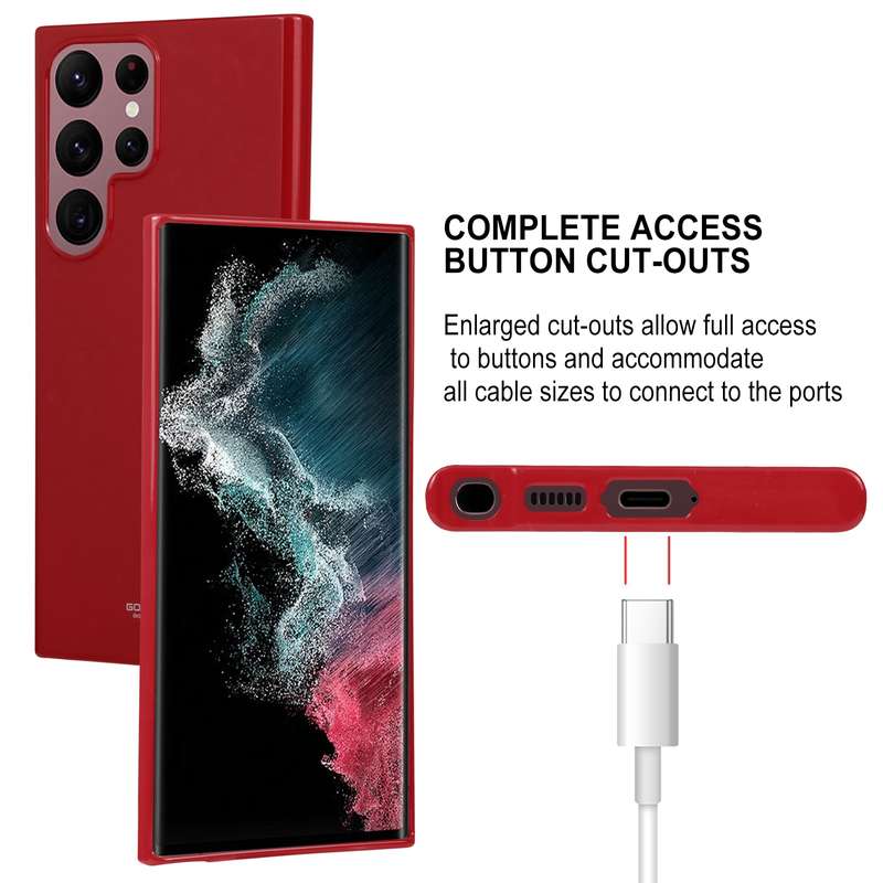 For Samsung Galaxy S23 Ultra 5G GOOSPERY PEARL JELLY Shockproof TPU Phone Case(Red)