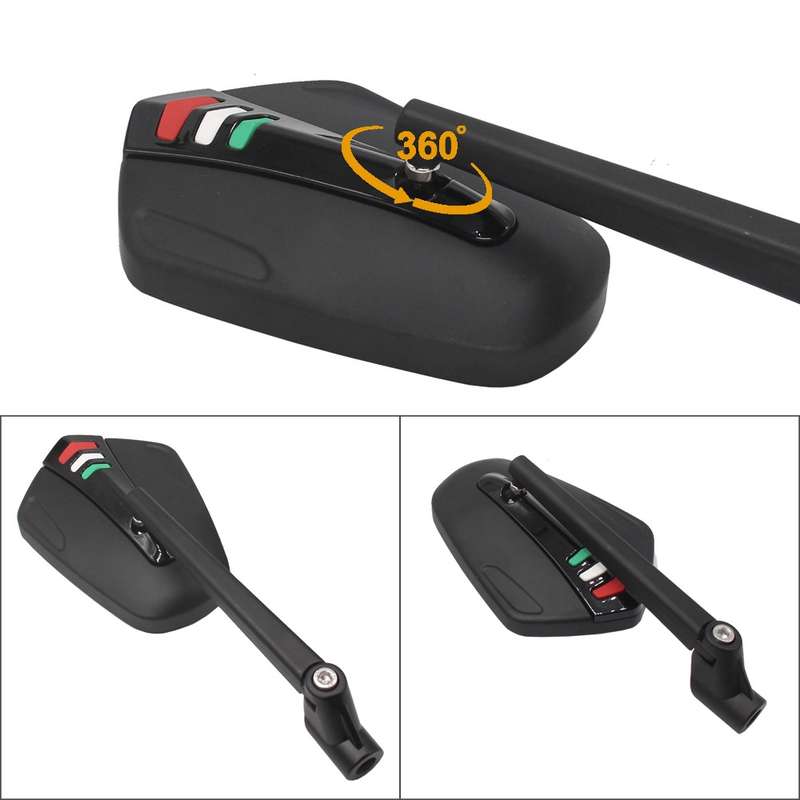 For Honda / Yamaha 1 Pair Motorcycle Electric Vehicle CNC Aluminum Alloy Reflective Rearview Mirror