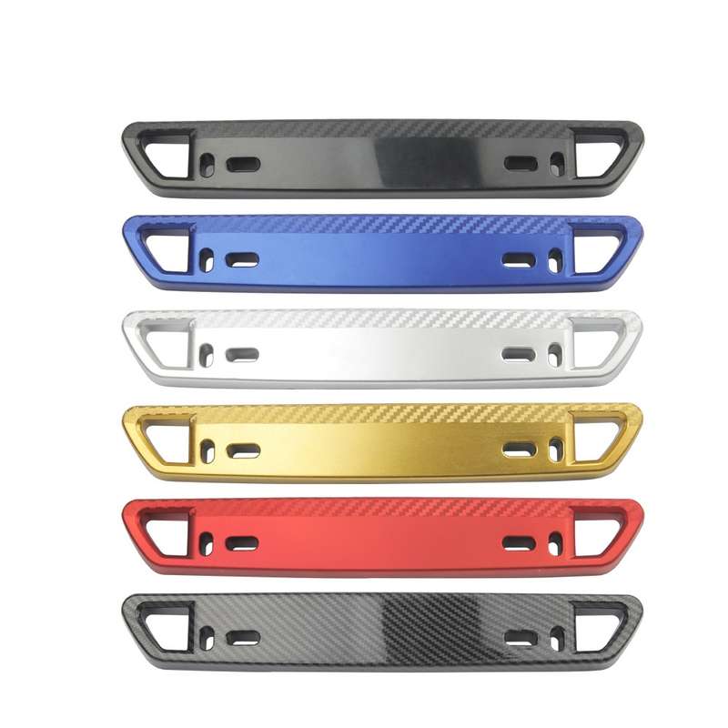 Car Modification Carbon Fiber Pattern License Plate Frame Holder(Black)
