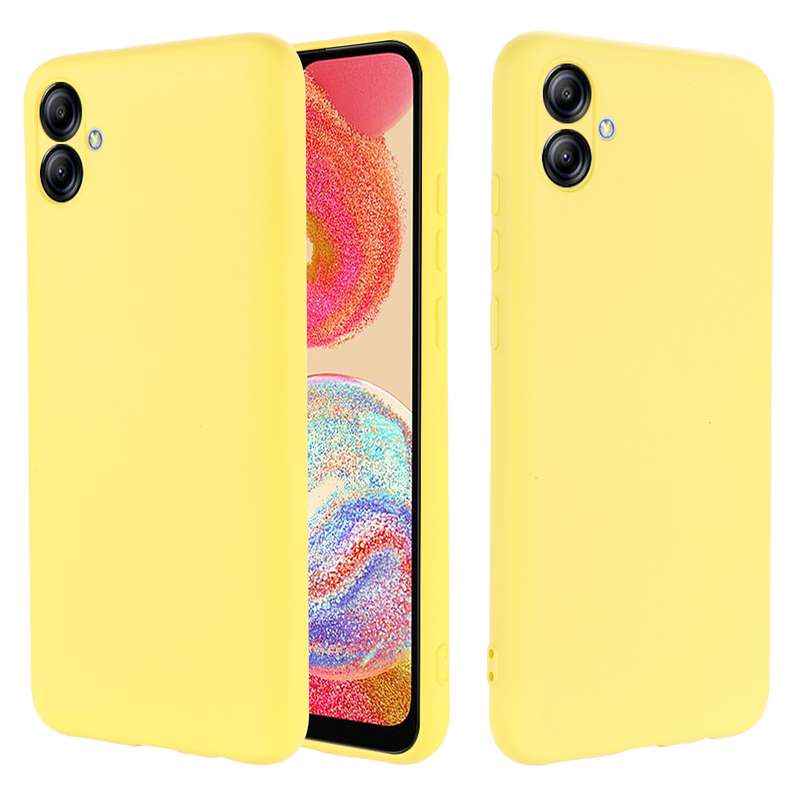For Samsung Galaxy A04e / M04 / F04 Pure Color Liquid Silicone Shockproof Full Coverage Case(Green)